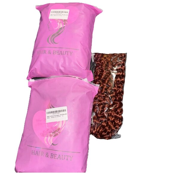 18 Inch Extension Human Hair 6 Pack Passion Twist Red Brown Color Lot of 2 Packs - Picture 1 of 9